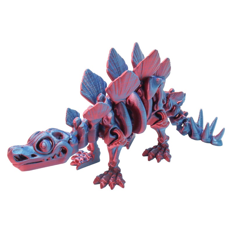 FunisFun 3D Printed Dragon with Articulated Joints for Adult 3D Printed Dinosaur Fidget Toys Decor for Stress Relief StegosaurusBP 1P