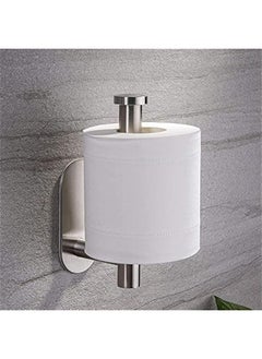 MIXDE Adhesive Toilet Paper Holder - Self Adhesive Toilet Roll Holder for Bathroom Kitchen Stick on Wall Stainless Steel Brushed(Silver-2pcs)  - Image 2
