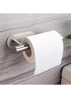 MIXDE Adhesive Toilet Paper Holder - Self Adhesive Toilet Roll Holder for Bathroom Kitchen Stick on Wall Stainless Steel Brushed(Silver-2pcs)  - Image 5