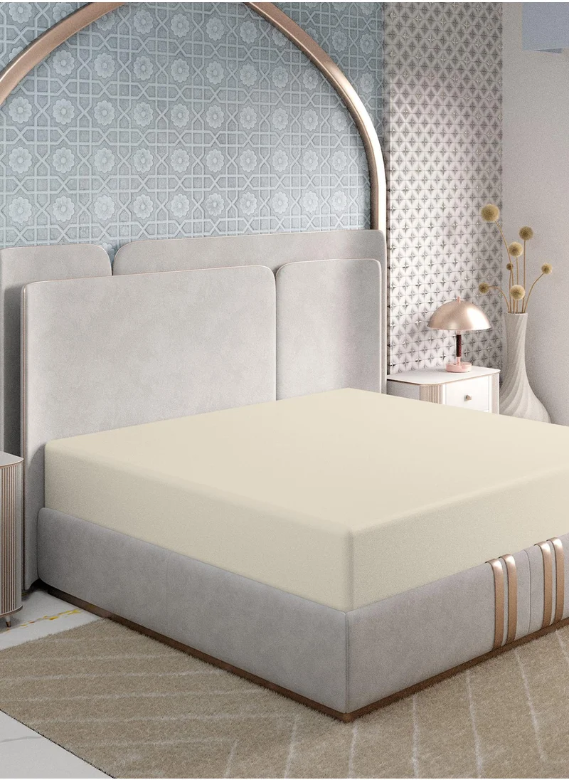 حس اللون Color Sense 200 TC Fitted Sheet Ivory