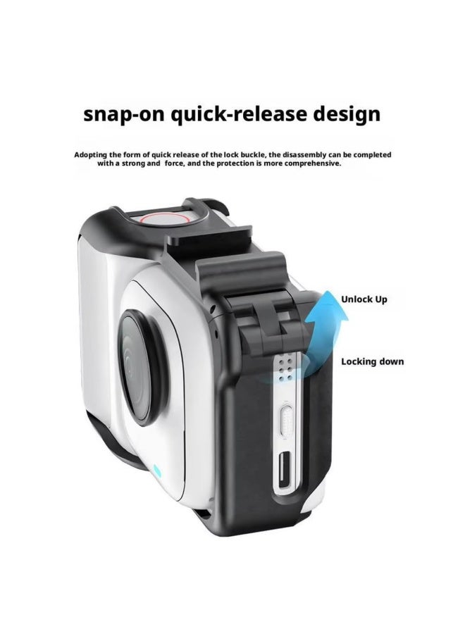 Protective Cage Case For Insta360 GO Ultra Expandable Frame Protective Case Double Clod Shoe Protective PC Shell compatible with Insta360 GO Ultra Accessories - Image 4