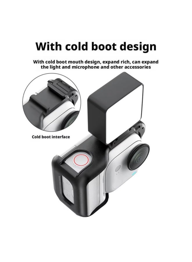 Protective Cage Case For Insta360 GO Ultra Expandable Frame Protective Case Double Clod Shoe Protective PC Shell compatible with Insta360 GO Ultra Accessories - Image 5