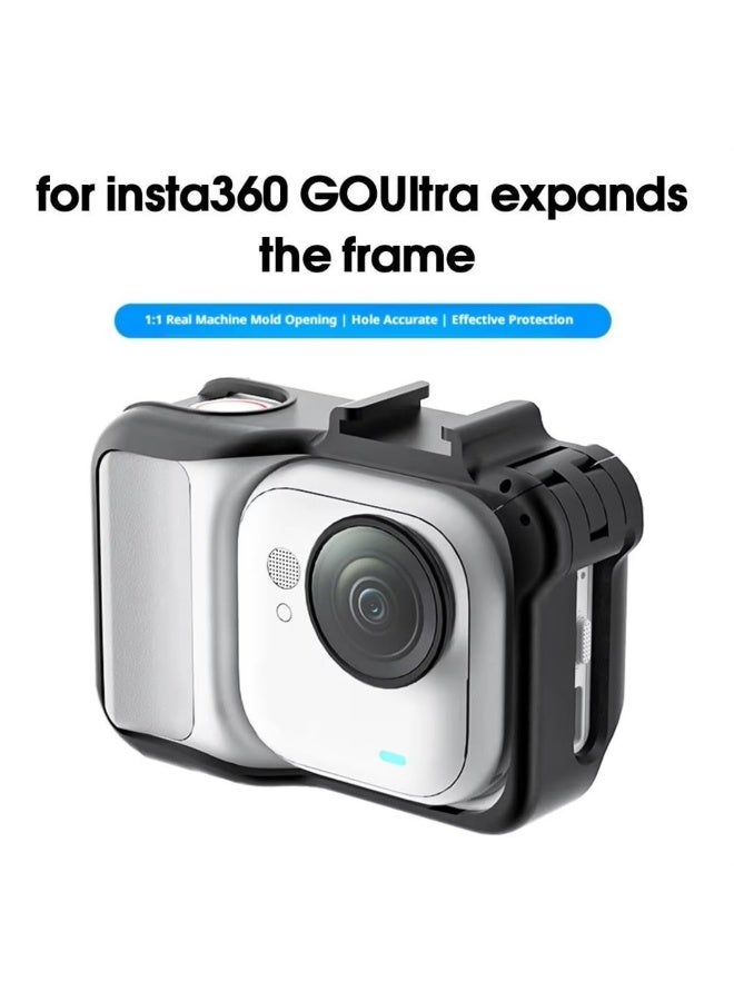 Protective Cage Case For Insta360 GO Ultra Expandable Frame Protective Case Double Clod Shoe Protective PC Shell compatible with Insta360 GO Ultra Accessories - Image 2