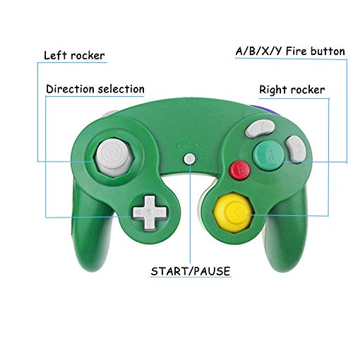 Reiso Gamecube Controller, 2 Pack NGC Classic Wired Controller for Wii Game cube Console (Orange and Green) - Image 4
