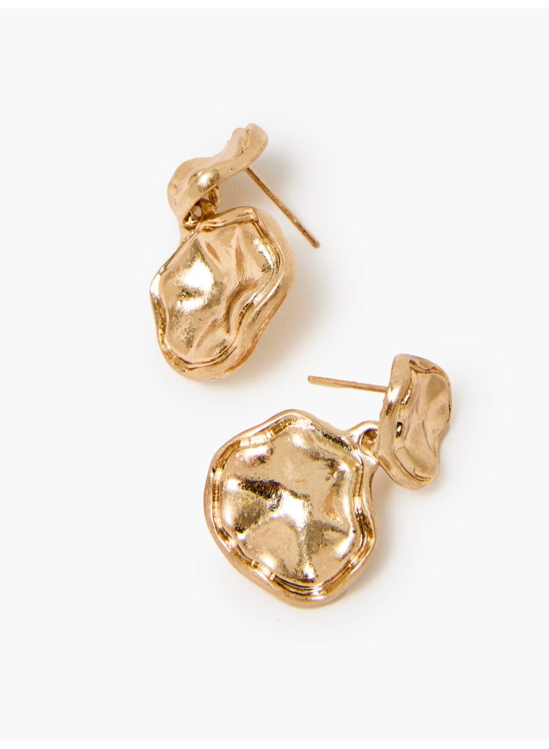 French Connection UK Molten Double Disc Drop Earrings - Image 1