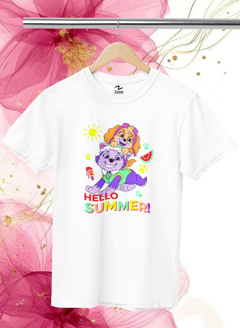ZOOM Paw Patrol Hello Summer T-Shirt Design For Comfort
