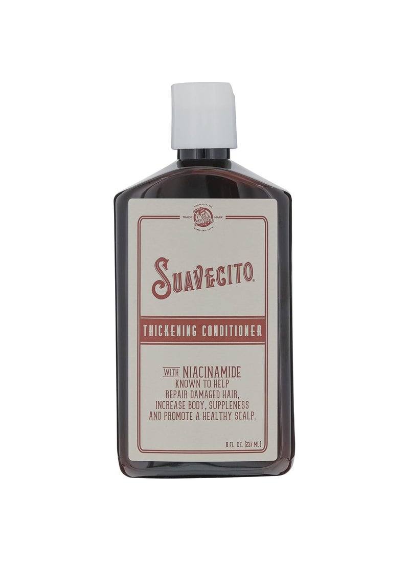 SUAVECITO Suavecito Hair Thickening Conditioner With Niacinamide For Thinning Hair - Biotin Conditioner With Caffeine - Repairs Damaged Hair & Fights Hair Loss 