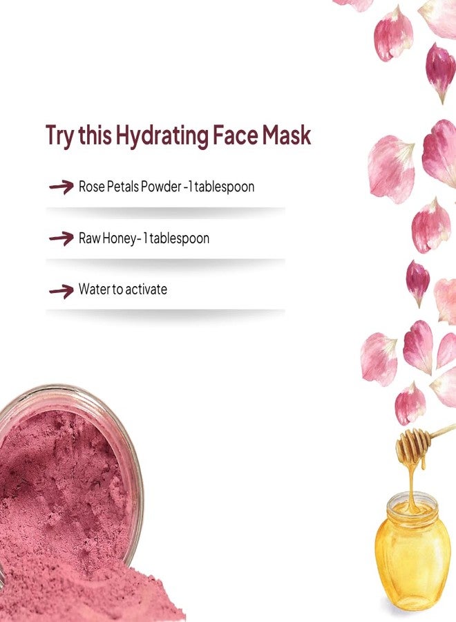Vriksha Veda Rose Petals Powder 100% Natural Face Pack For Skin | Glow-Anti Ageing | Skin Glow | Skin Hydration-40gm - Image 4
