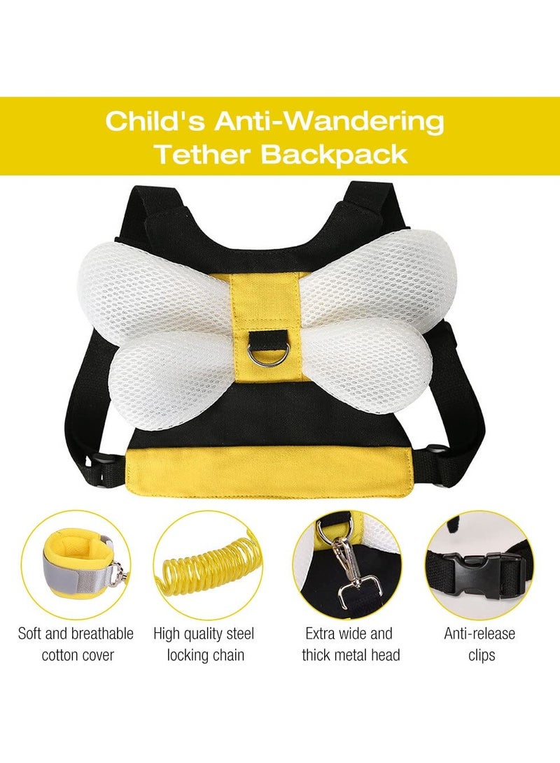 SYOSI SYOSI Baby Reins Harness Backpack, Toddler Safety Leash with Reins Toddler Reins and Harness Backpack Toddler Reins for Walking Backpack with Anti Lost Wrist Link for Kid  - Image 3