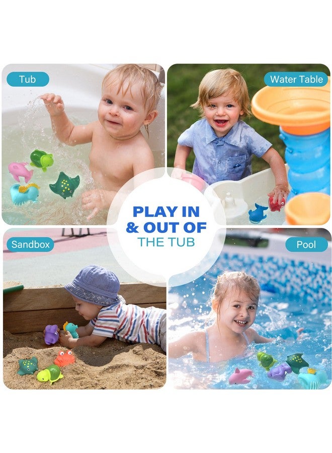 LotFancy Bath Toys For Kids Ages 1-3, Mold Free Bath Toys For Infants Toddlers, 8Pcs No Holes Ocean Sea Animal Bathtub Toys, Soft Baby Bath Tub Toys - Image 5