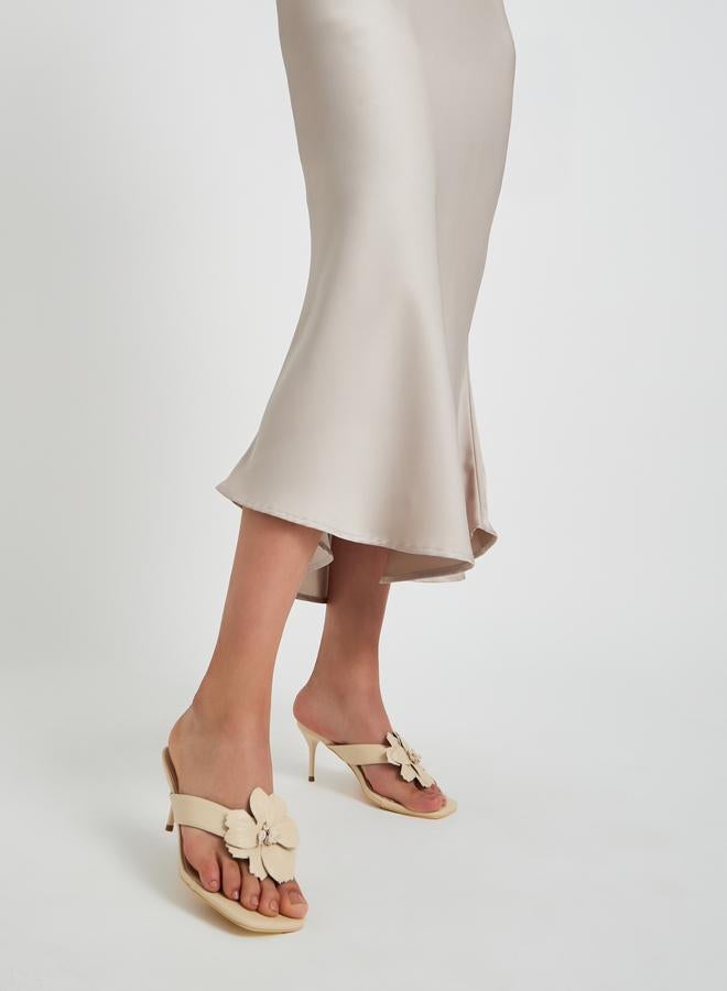 Styli Styli Flower Corsage Slip On Sandals  - Image 1