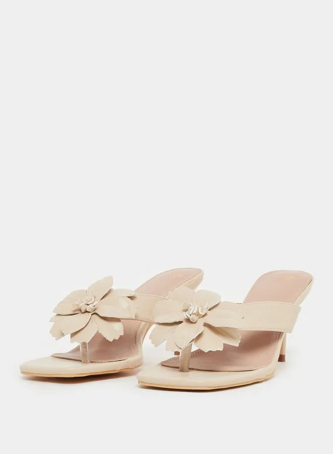 Styli Styli Flower Corsage Slip On Sandals