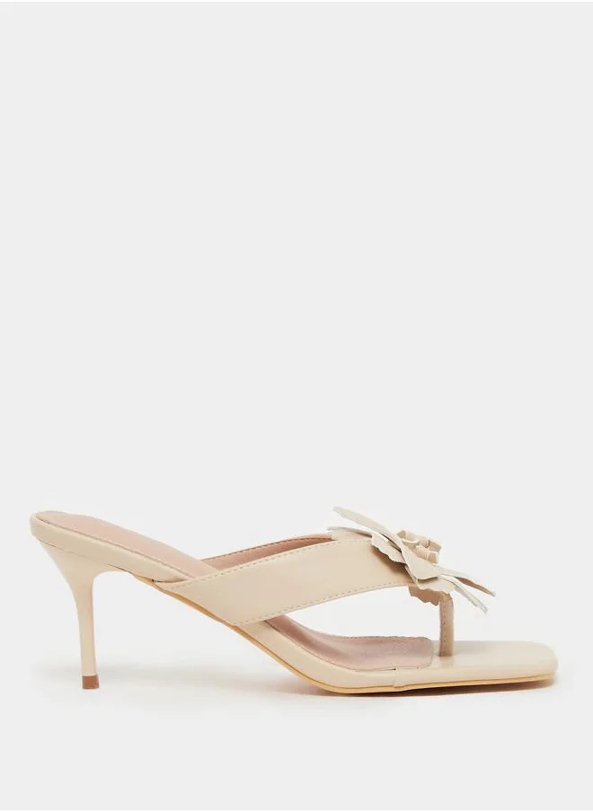 Styli Styli Flower Corsage Slip On Sandals