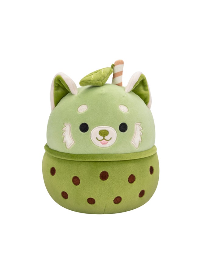 Squishmallows 7.5 inch Little Plush Eitan Matcha Red Panda with Boba Officially Licensed Kellytoy Plush Toy Colorful Soft Gift for Kids Girls & Boys Washable Squishy Stuff Toy Multicolor All Age - Image 1