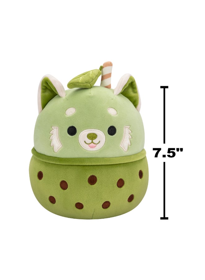 Squishmallows 7.5 inch Little Plush Eitan Matcha Red Panda with Boba Officially Licensed Kellytoy Plush Toy Colorful Soft Gift for Kids Girls & Boys Washable Squishy Stuff Toy Multicolor All Age - Image 5