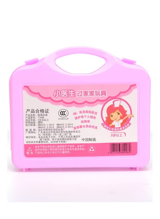 First Aid Kit Doctor Prentend Play Toy Set Pink Color Portable 4+ Years Age Groups 10x10x5cm - Image 1