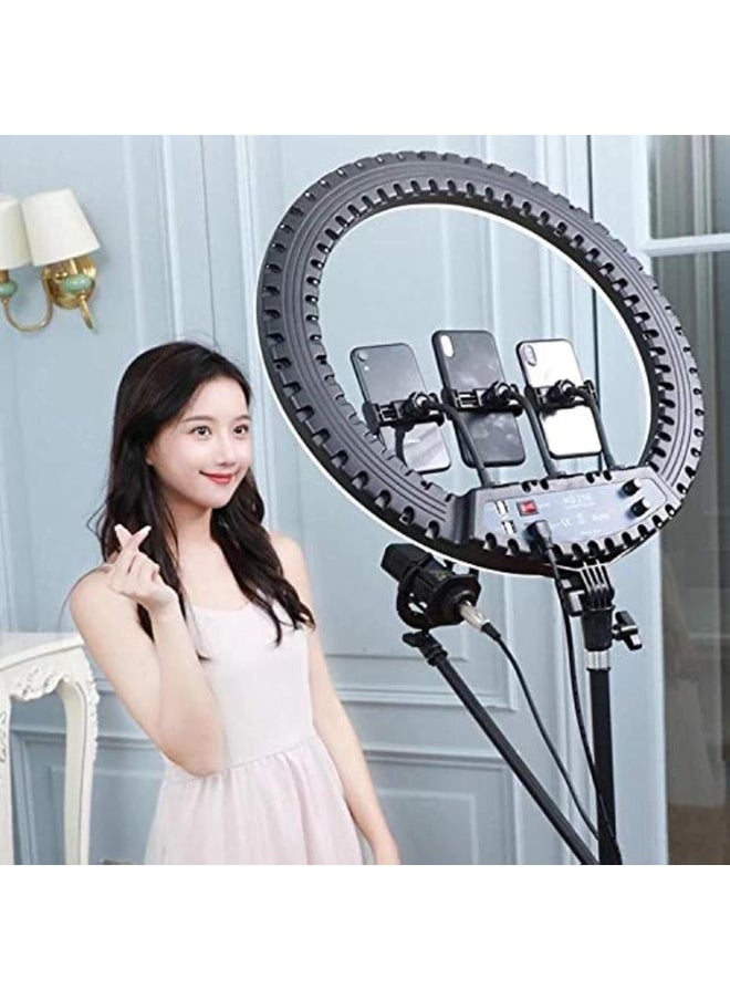 Generic 21 Inch Dual Color LED Ring Light with Adjustable Stand – Warm & White Light Kit for Makeup, Photography, and Video  - Image 3