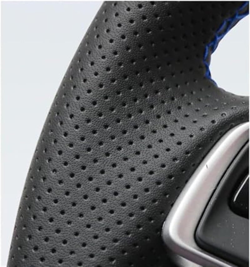 Wivplex Black PU Leather Steering Wheel Cover - Image 2