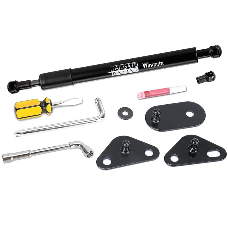 Winunite Compatible with 2015-2025 F150 Tailgate Assist â€“ Stainless Steel Material, Quiet Controlled Descent, No More Slamming Down, No Drill Bolt-On Installation with All Tools Included - Image 1