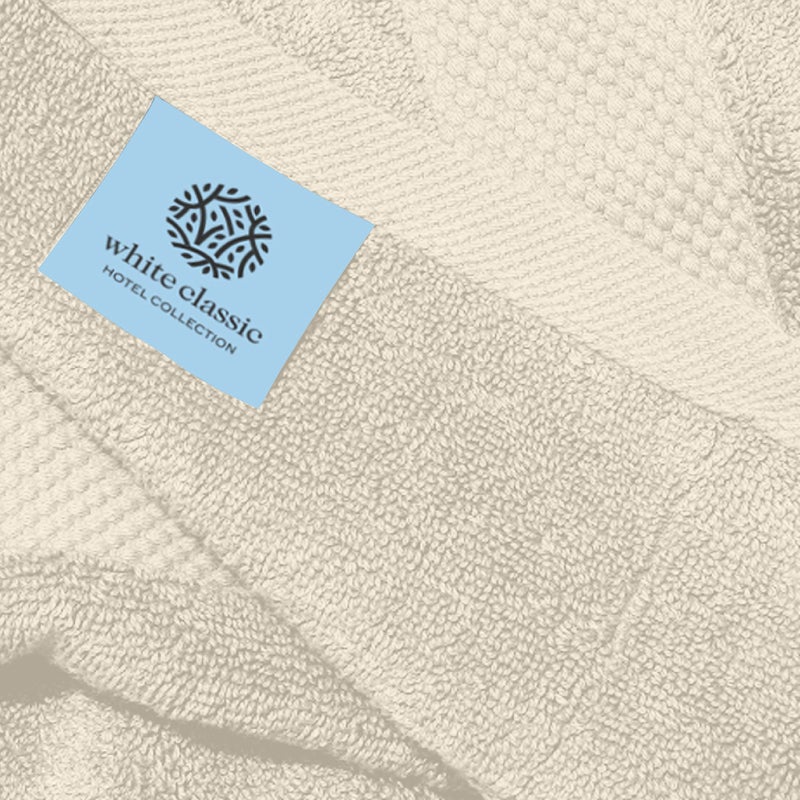 White Classic Luxury Ivory Hand Towels - Soft 100% Turkish Cotton | Highly Absorbent Hotel spa Bathroom Towel Collection | 16x30 Inch | Set of 6 - Image 5