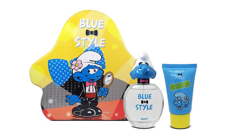THE SMURFS First American Brands Smurfs 3D Vanity Perfume for Children 17 Ounce and Shower Gel 25 Fl oz - Image 1