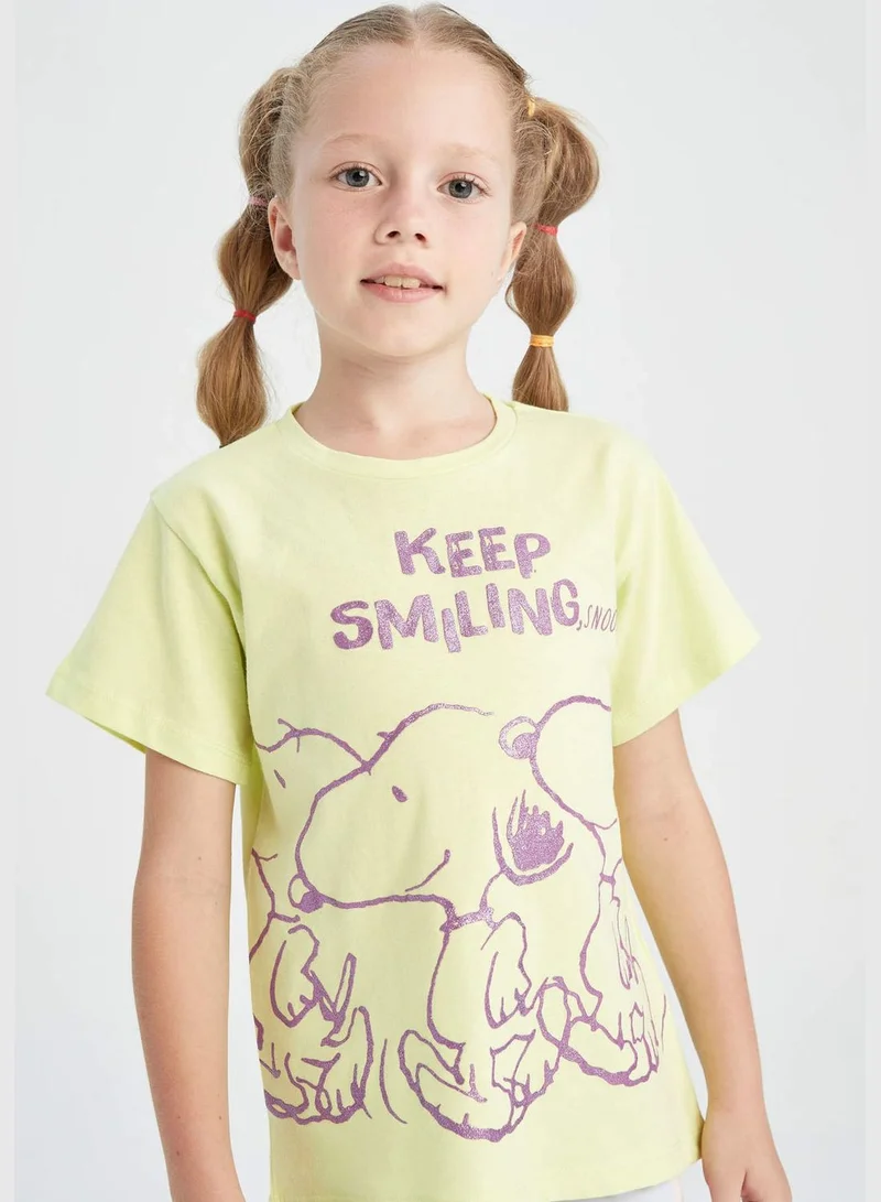 ديفاكتو Girl Snoopy Licenced Regular Fit Short Sleeve Body