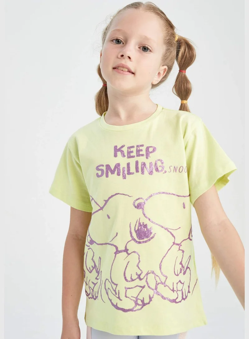 ديفاكتو Girl Snoopy Licenced Regular Fit Short Sleeve Body