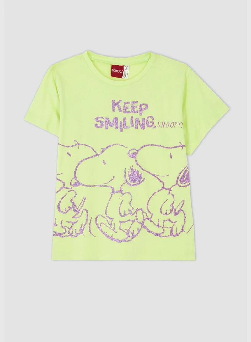 ديفاكتو Girl Snoopy Licenced Regular Fit Short Sleeve Body