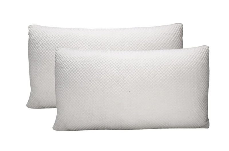 PAPAYA PAPAYA Bed Pillows for Sleeping Standard Size 2 Pack Knitted Fabric Pillow Set of 2 for Side Back and Stomach Sleepers Soft Microfiber Filling Luxury Soft - Image 1