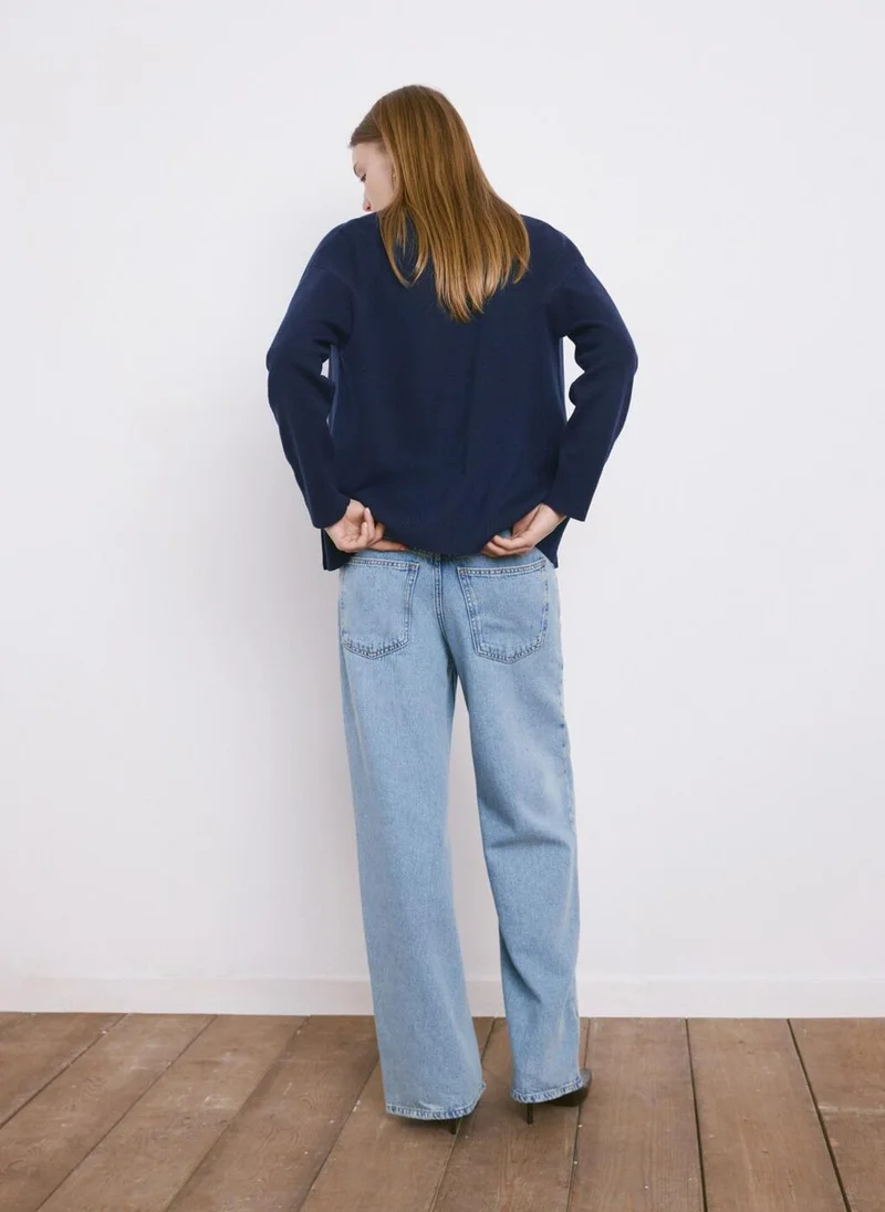 MANGO V-neck knitted cardigan