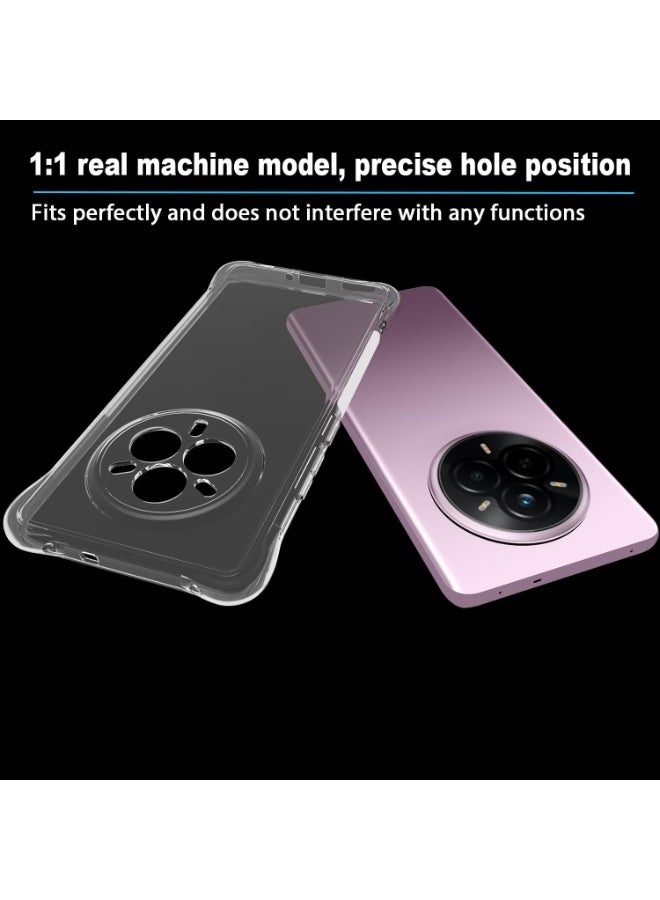 SanHu for realme 14 Pro 5G 2-In-1 Thin Soft Case Cover, Anti Drop Protection, Anti Fingerprint, Durable, Easy To Clean And Install, Frosted Protective Case+Transparent Four Corner Anti Drop Protective Case - Image 2