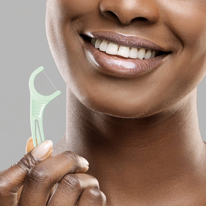 Plackers خيوط تنظيف الأسنان من بلاكرز ميكرو بالنعناع، مصنوعة من سوبر تافلوس، عود قابل للطي محمي، سهل الاستخدام، نعناع بارد، أخضر، مغلف بشكل فردي، 500 قطعة - Image 3