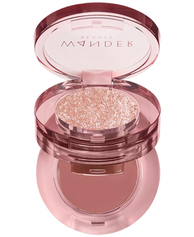 Wander Beauty Double Date Eye Shadow Duo  Eye CandyCrush Rose Gold Shimmer  Muted Mauve Cream  High Pigment Eye Shadow Palette  Satin Shimmer Eyeshadow  Eye Makeup With Vitamin E  007 oz