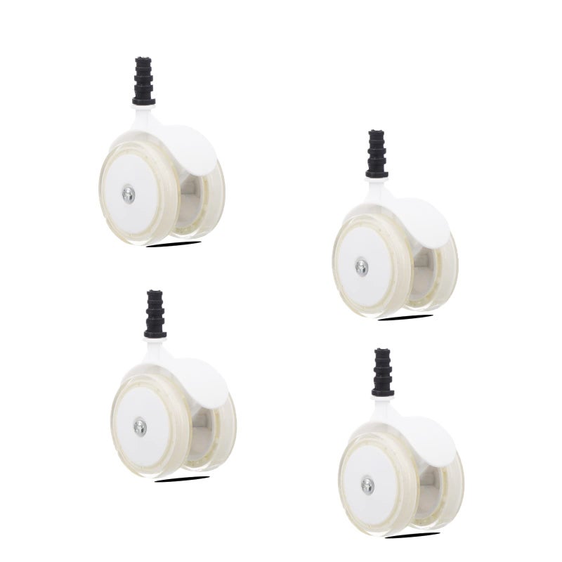 WYI Baby Walker Wheels Replacement Parts, 2'' Plastic Rubber Wheels Casters, Removable, Safe for All Floors,Set of 4 (Green) - Image 1