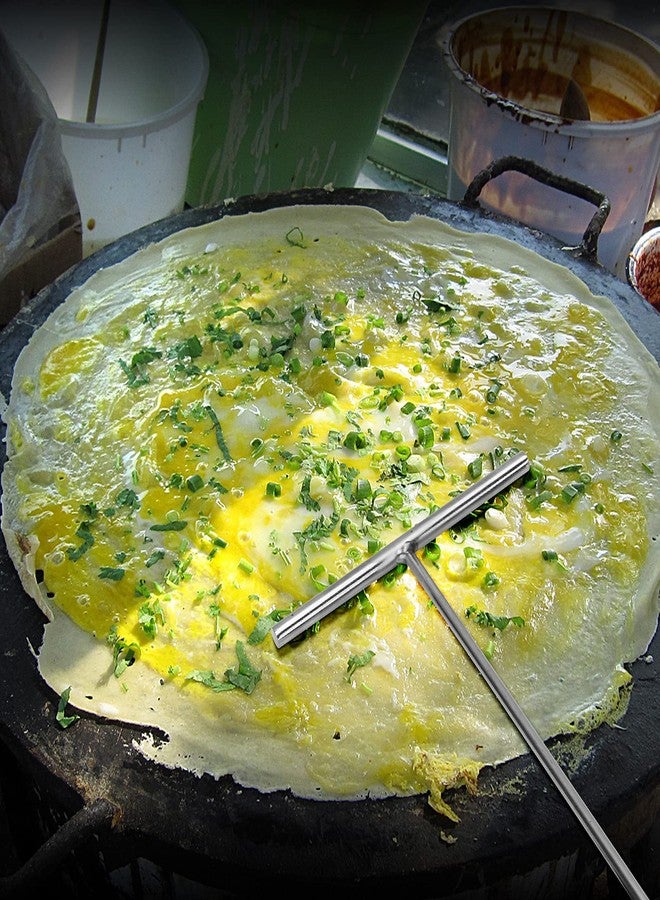 Echaprey Professional T Shape Stainless Steel Crepe Maker Batter Spreader to Fit Large Crepe Pan Maker (Large B) - Image 2