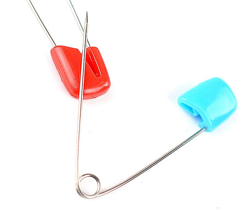 Kinteshun Baby Safety Pins Kid Secure Clips Diaper Bib Nappy Pin With Safe Lock(50Pcs 1.6 Inches 7 Assorted Candy Colors) - Image 4