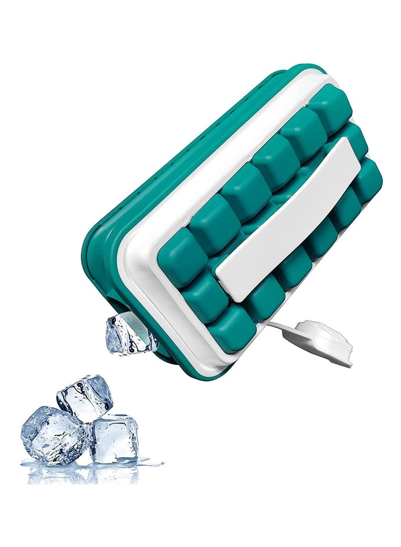 SYOSI Ice Cube Mould, SYOSI Ice Breaker Pop, Silicone Sanitary Ice Tray with Lid, Easy Carrying, Ice Cube Making (18 Cubes) - Image 1