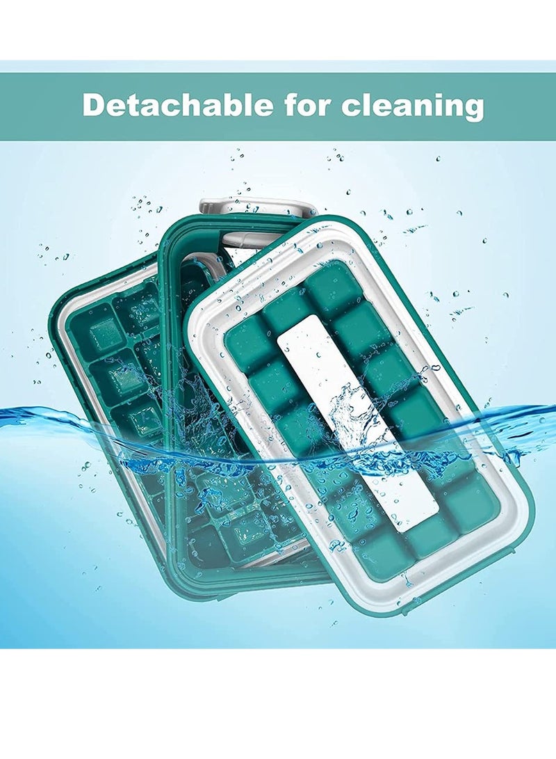 SYOSI Ice Cube Mould, SYOSI Ice Breaker Pop, Silicone Sanitary Ice Tray with Lid, Easy Carrying, Ice Cube Making (18 Cubes) - Image 5