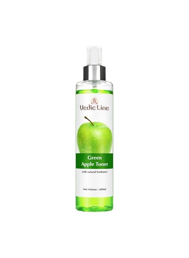 Vedicline Green Apple Facial Toner With Green Apple Extract | Skin Refreshing Formula For Clear & Even Look | Daily Use | 200 ml - Image 1