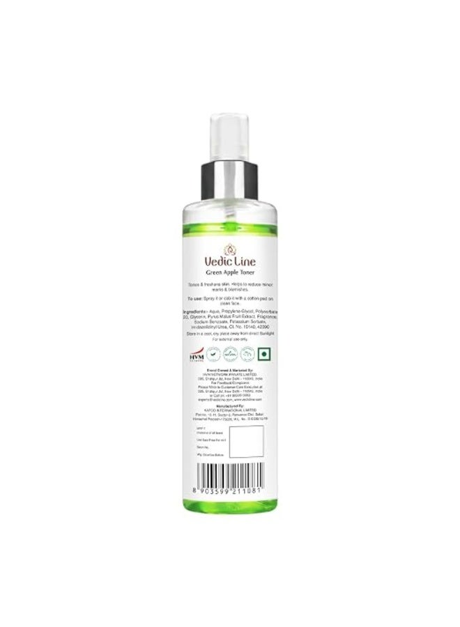 Vedicline Green Apple Facial Toner With Green Apple Extract | Skin Refreshing Formula For Clear & Even Look | Daily Use | 200 ml - Image 2