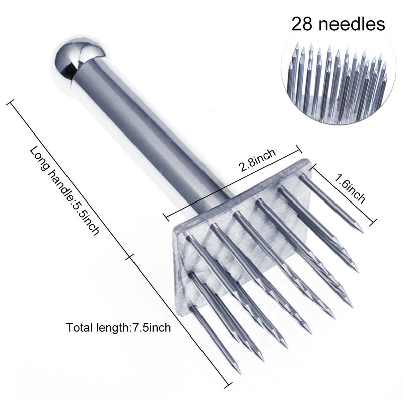 Vankcp Professional Meat Tenderizer Tool Poultry Tenderizers with 28 Stainless Steel Blades Meat Mallet for Beef,Pork,Chicken - Image 2