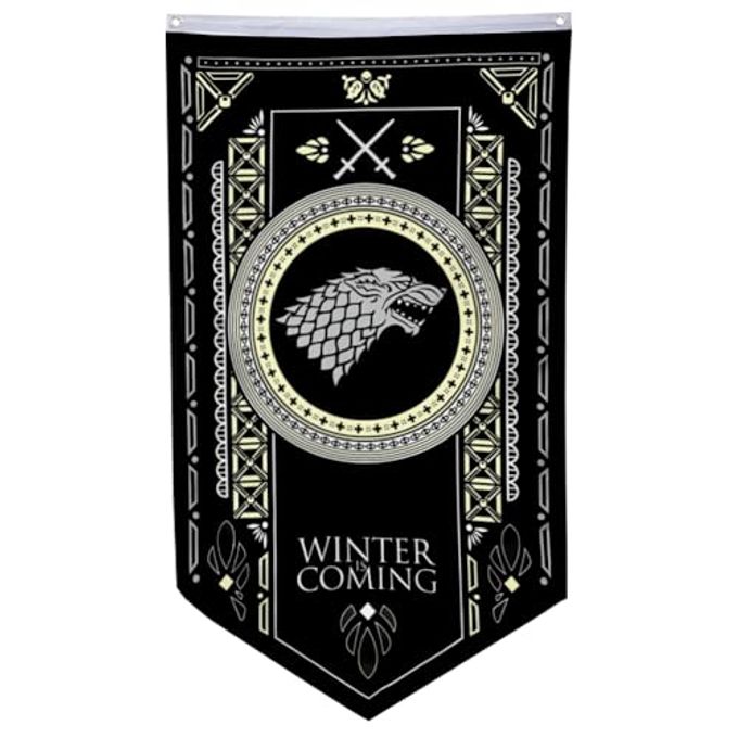 Game Of Thrones House Stark, Targaryen, Lannister Classic Flag Swallowtail Pennant Banner 30X50Inch Man Cave (I) - Image 1
