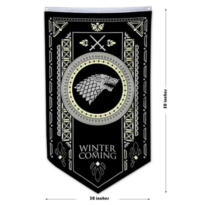 Game Of Thrones House Stark, Targaryen, Lannister Classic Flag Swallowtail Pennant Banner 30X50Inch Man Cave (I) - Image 5