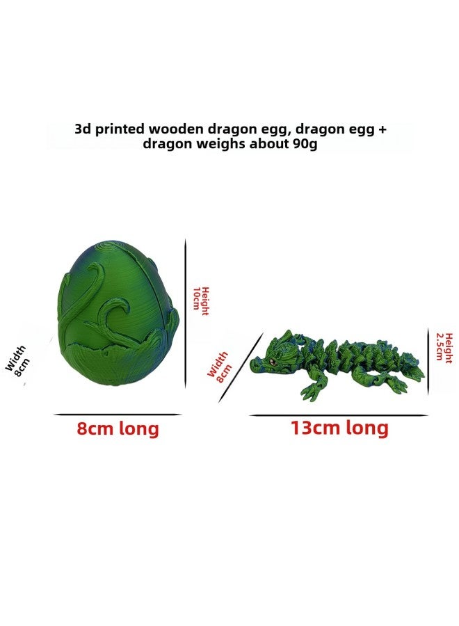3D Printing Wood Dragon Egg Explosions Multicolor Sample Band Simulation Eyeball Laser Gradient Model Hand-made Toy Ornaments-Color:Laser Red  - Image 3