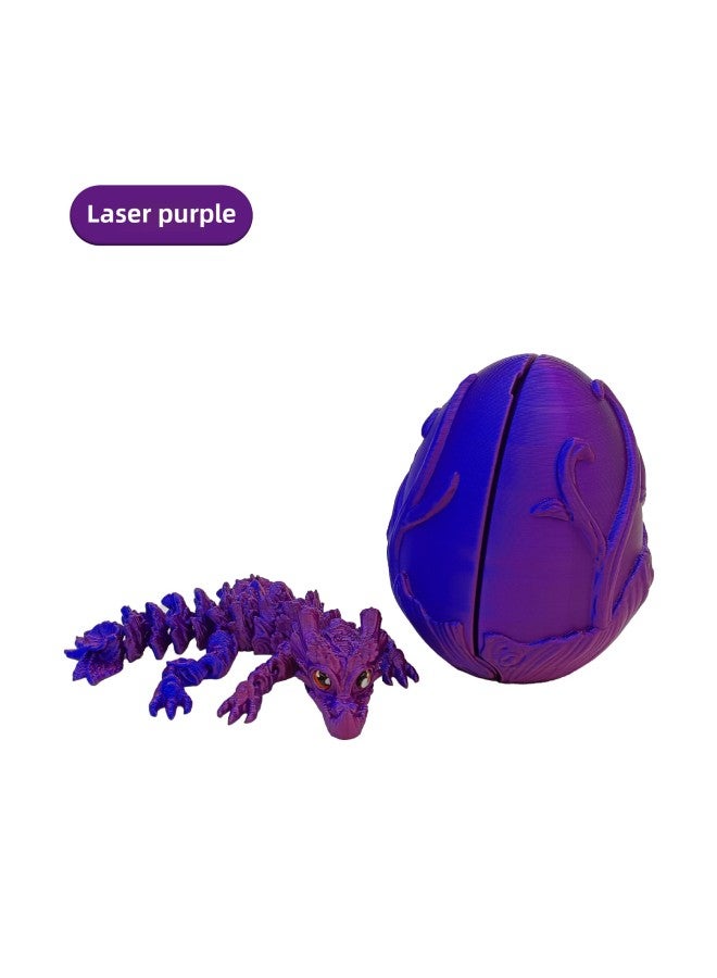 3D Printing Wood Dragon Egg Explosions Multicolor Sample Band Simulation Eyeball Laser Gradient Model Hand-made Toy Ornaments-Color:Laser Red  - Image 4