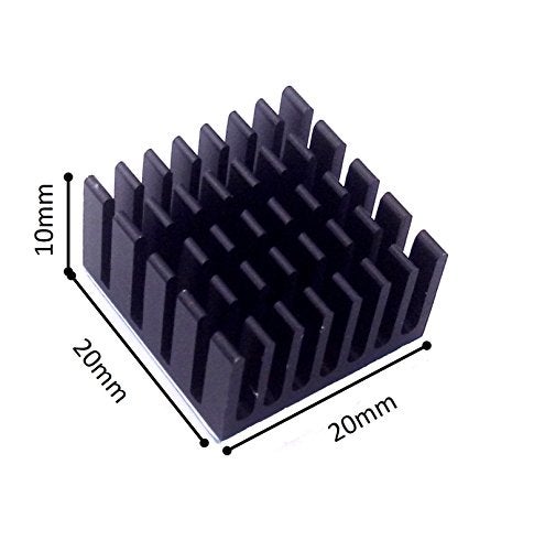 Easycargo 10pcs 20mm Heatsink Kit 20x20x10mm + 3M 8810 Thermal Conductive Adhesive Tape, Cooler Heat Sink for Cooling GPU IC Chips VRAM VGA RAM (20mmx20mmx10mm) - Image 3
