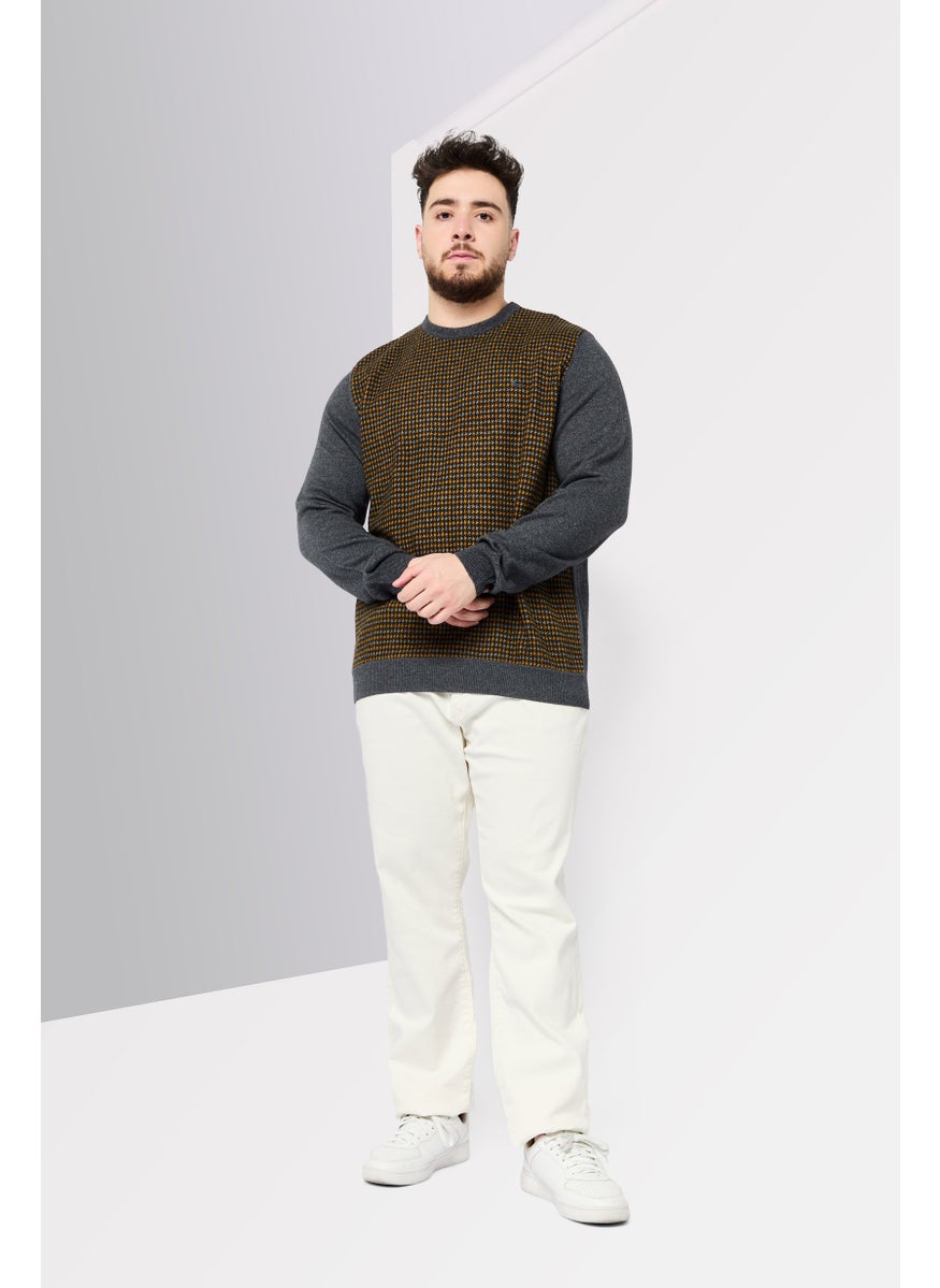 Harmont & Blaine Men Round Neck Long Sleeve Brand Logo Sweater, Multicolor  - Image 2