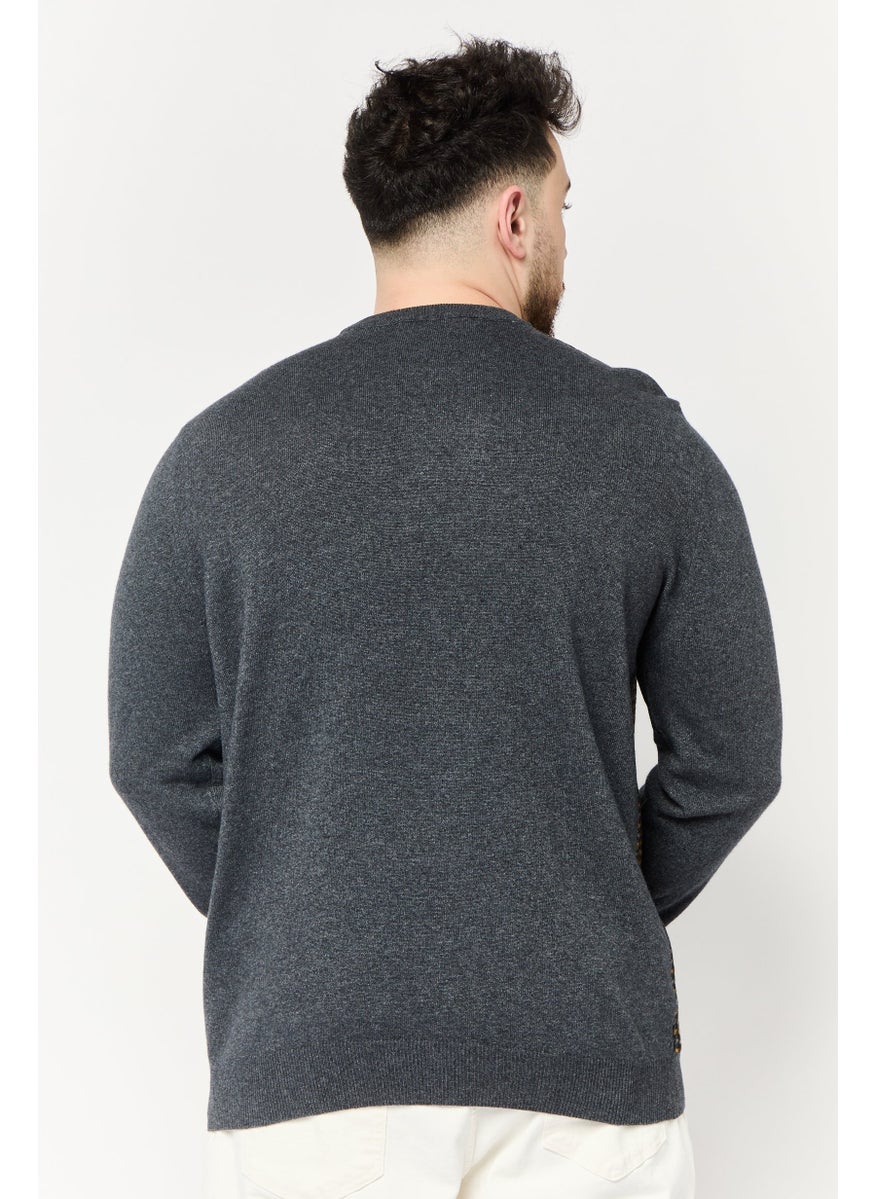 Harmont & Blaine Men Round Neck Long Sleeve Brand Logo Sweater, Multicolor  - Image 4