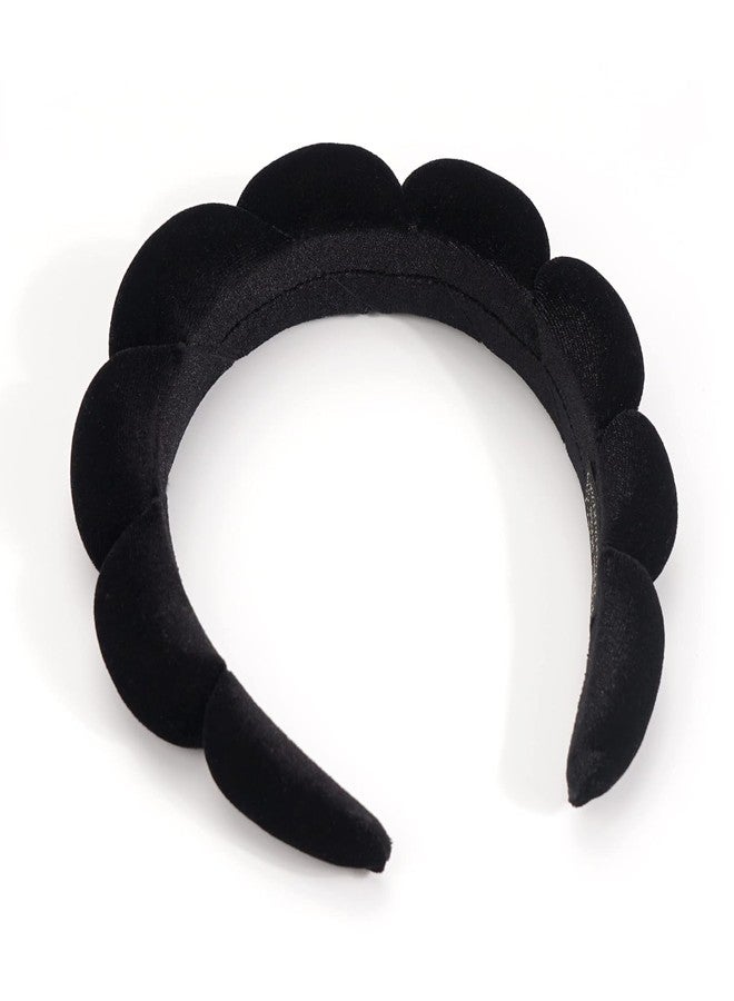 XFyt Spa Hairband for women girls facials makeup | Stylish Super soft sponge headband hair bands (Black) - Image 3