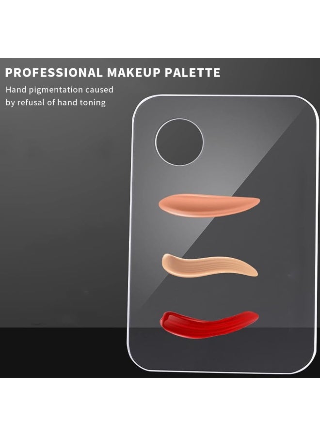 ماي كرييت مجموعة ملعقة ولوحة مكياج MAYCREATE®، ملعقة من الفولاذ المقاوم للصدأ ومجموعة لوحة أساس أكريليك شفافة، أداة مكياج تجميلية مع غلاف واقٍ من البولي يوريثان، عدد 1 - Image 3